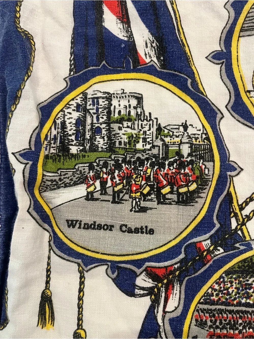 Vintage 1977 Queen's Silver Jubilee Commemorative Tea Towel. Collectible!